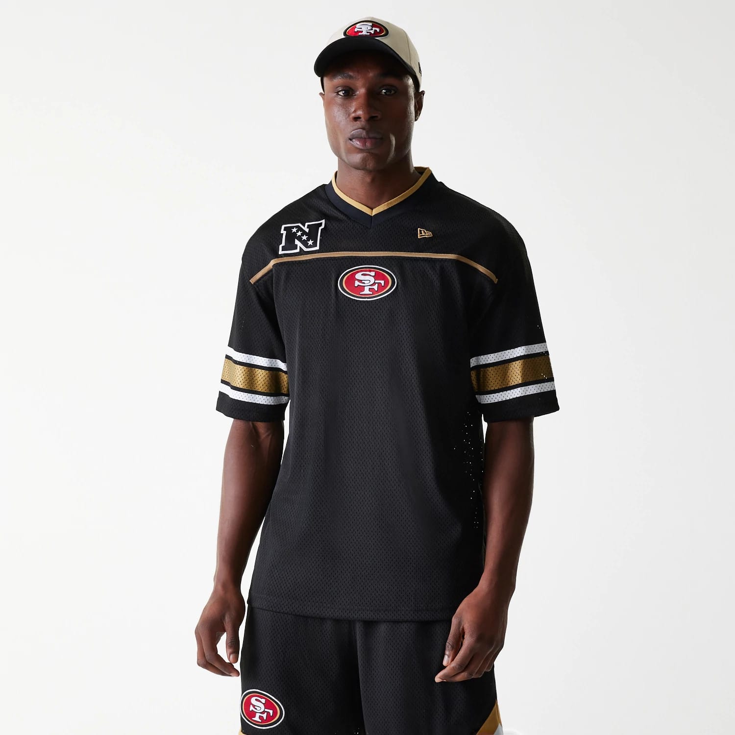 San Francisco 49ers NFL Mesh Black Jersey-kentox