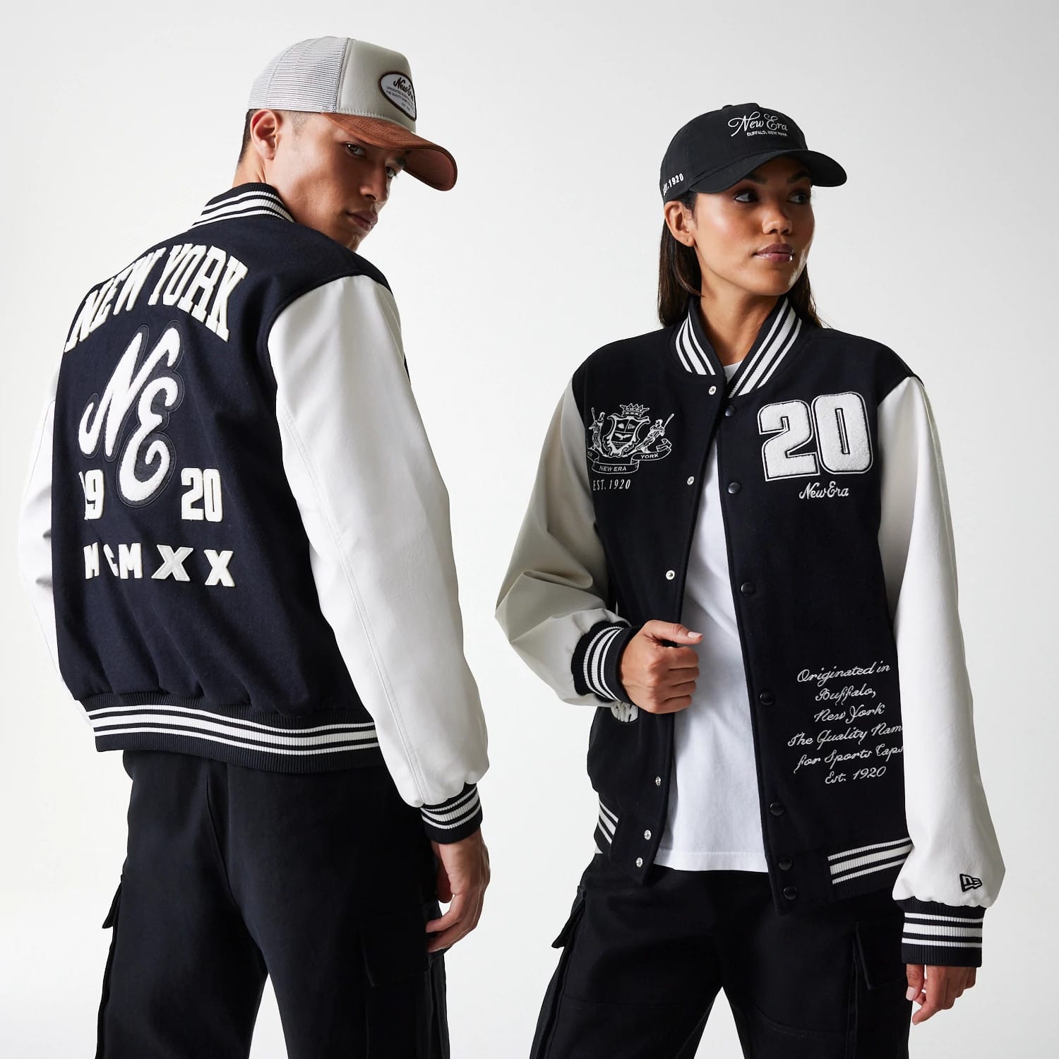 New Era Patch Black Varsity Jacket-kentox