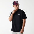 New Era Script Black Polo T-Shirt-kentox
