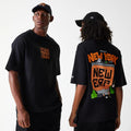New Era Graffiti Graphic Black Oversized T-Shirt-kentox