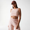 New York Yankees Womens MLB Rib Pastel Pink Rib Tank Top-kentox