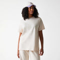 LA Dodgers Womens MLB Tonal Graphic Light Beige Oversized T-Shirt-kentox