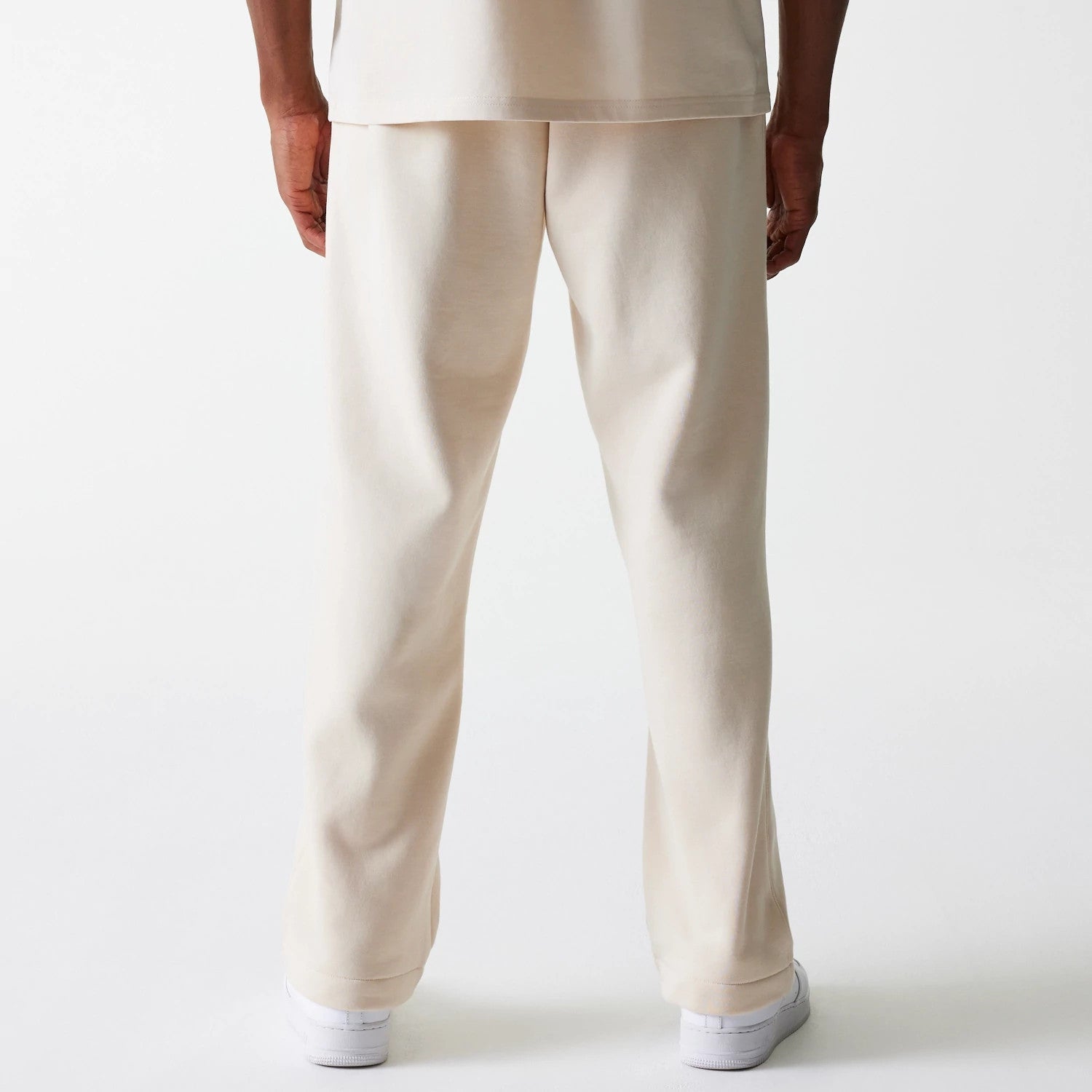 New Era Light Beige Straight Leg Joggers-kentox