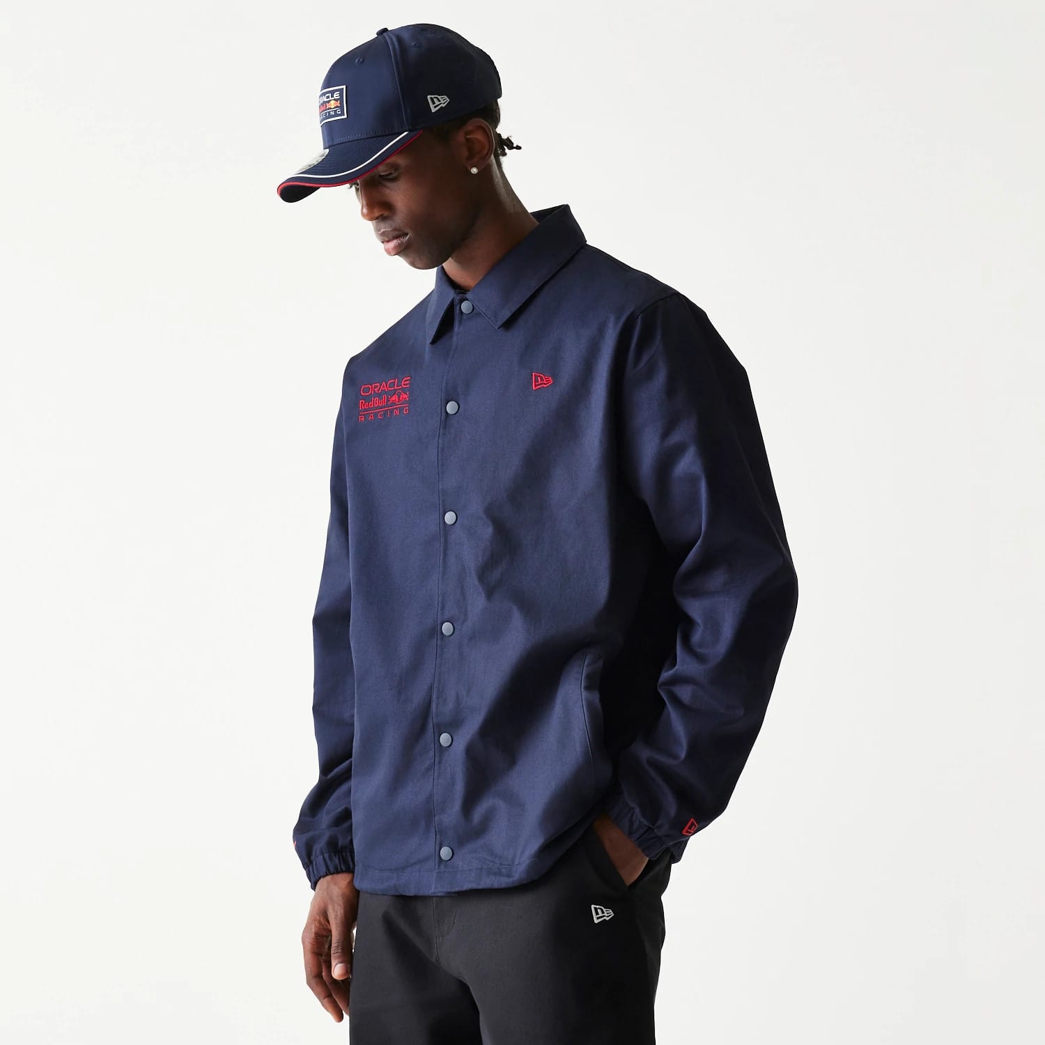 Red Bull Racing Dark Blue Oversized Coach Jacket-kentox