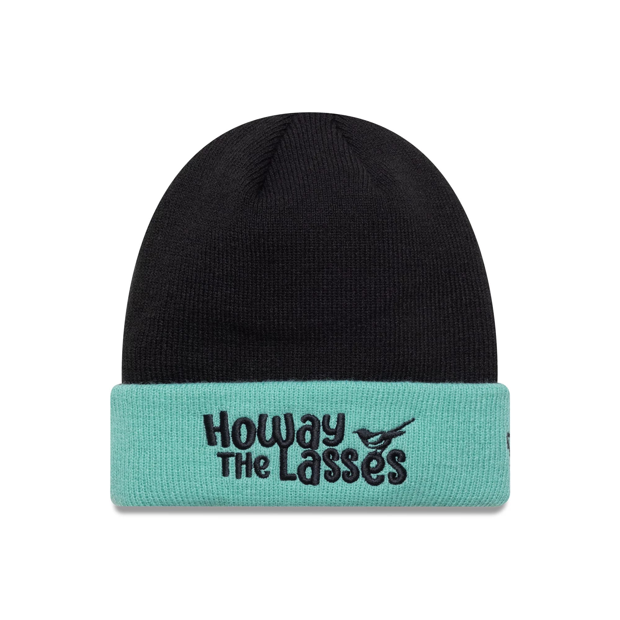 Newcastle United FC Youth Wordmark Black Cuff Knit Beanie Hat-kentox