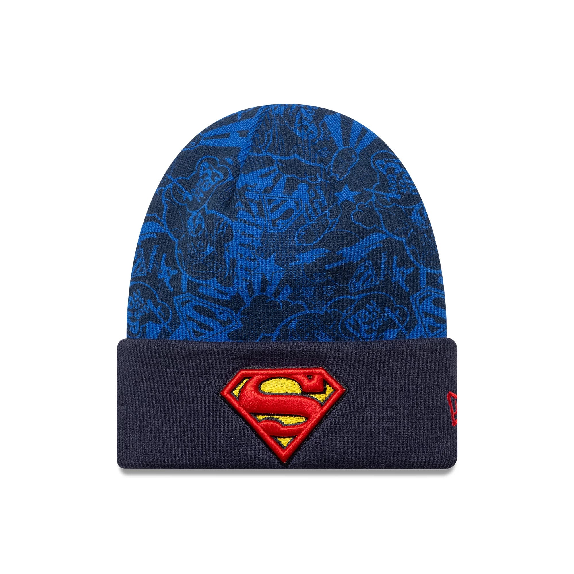 Superman Youth DC Blue Cuff Knit Beanie Hat-kentox