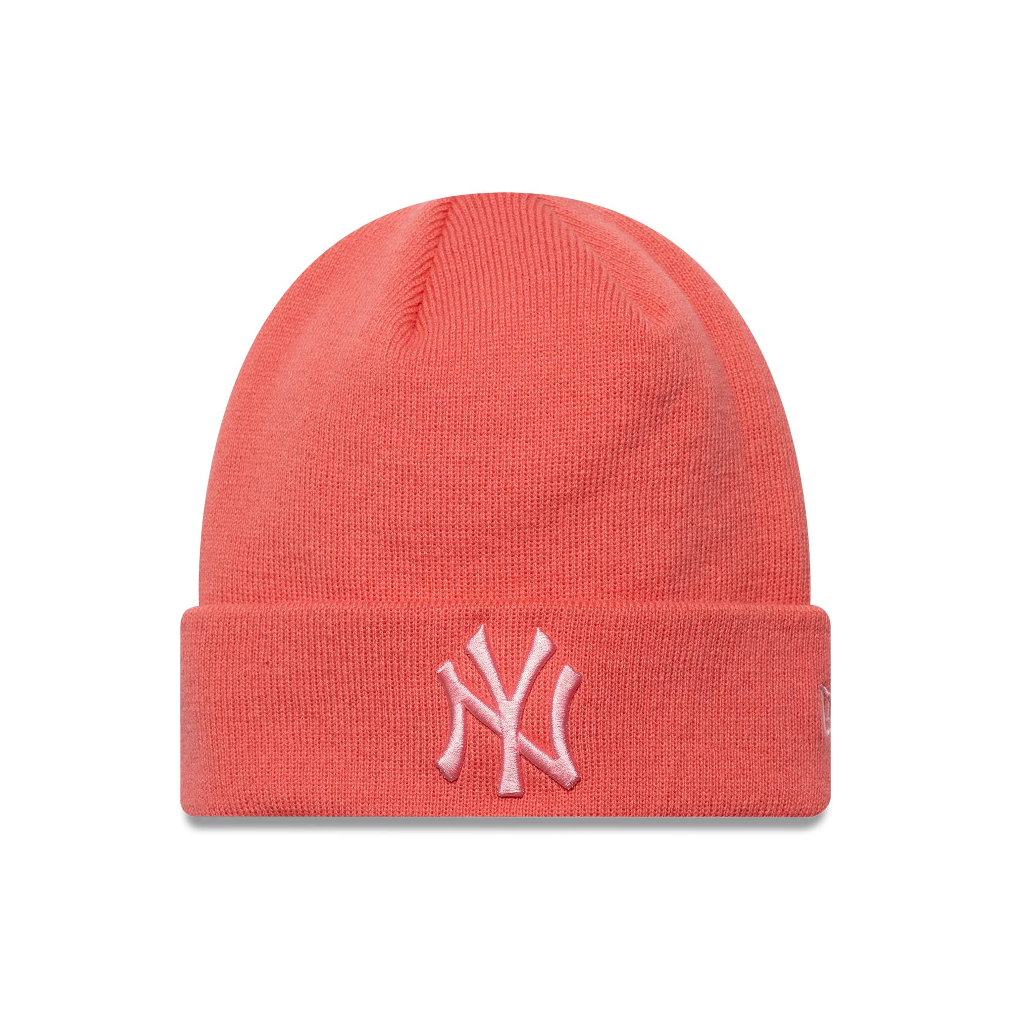 New York Yankees MLB League Essential Pastel Pink Cuff Knit Beanie Hat-kentox