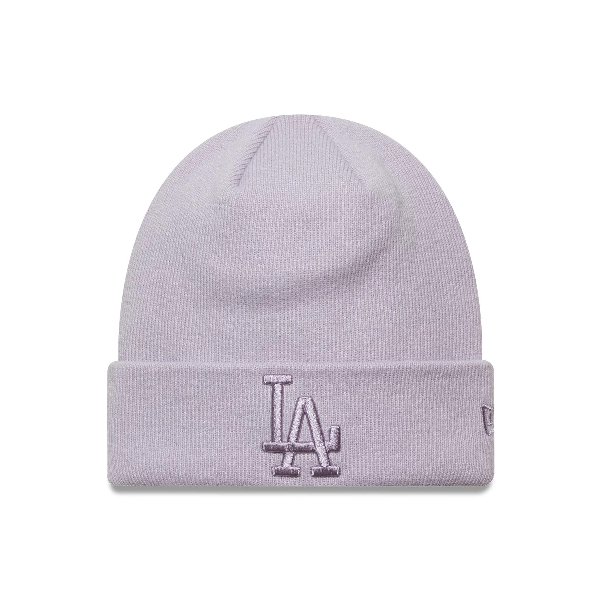 LA Dodgers MLB League Essential Pastel Purple Cuff Knit Beanie Hat-kentox