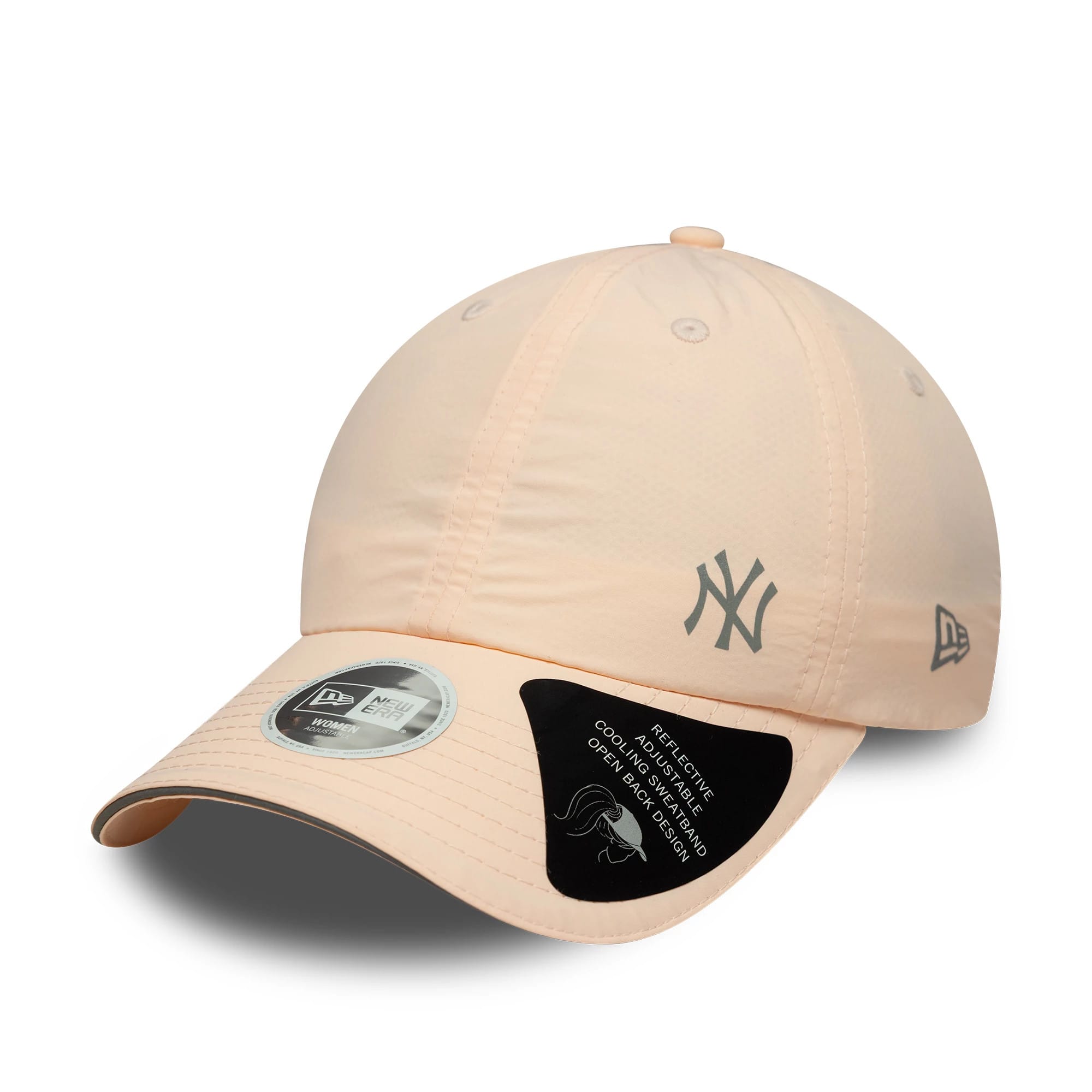 New York Yankees Womens MLB Flawless Pastel Pink Pony Tail Adjustable Cap-kentox