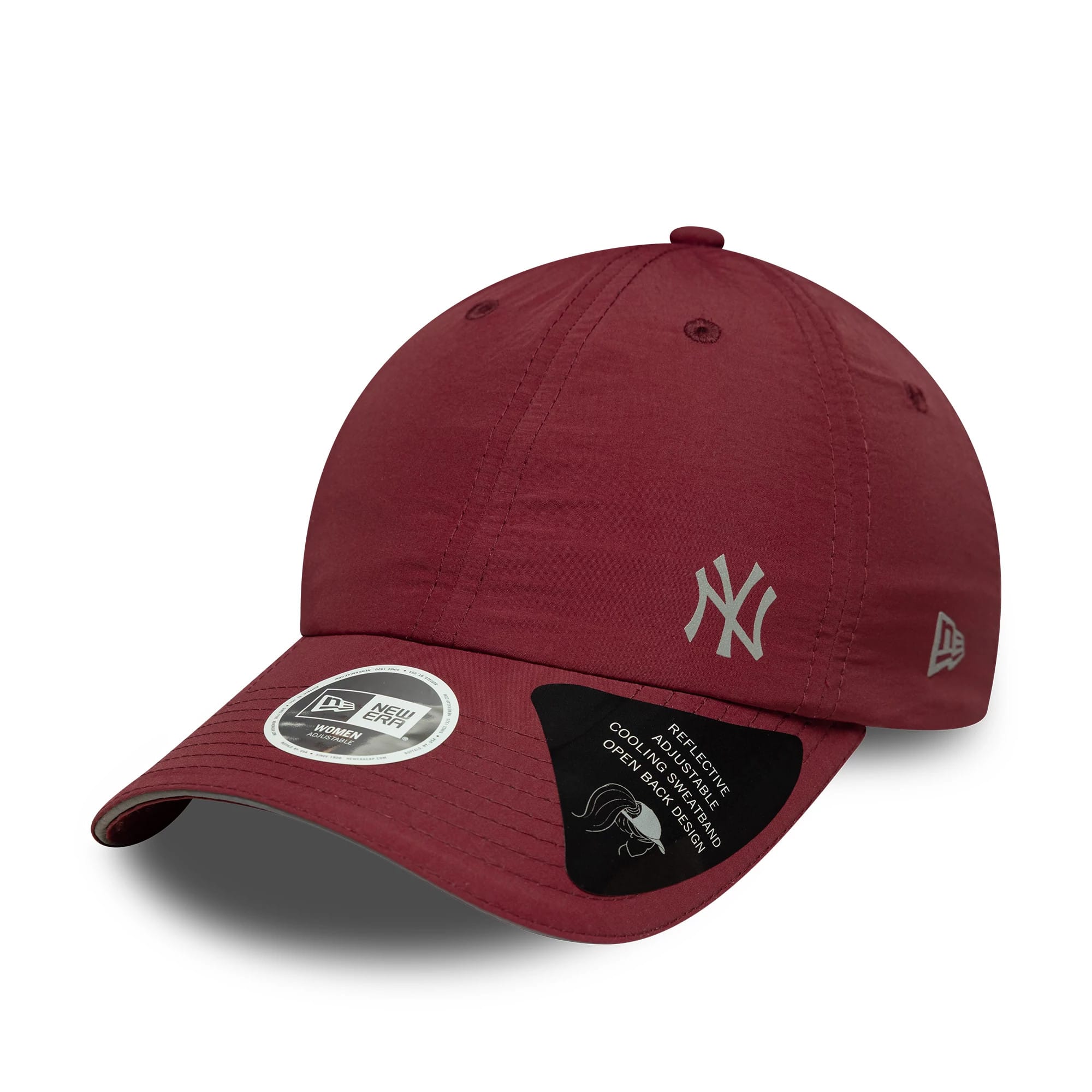 New York Yankees Womens MLB Flawless Dark Red Pony Tail Adjustable Cap-kentox