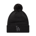LA Dodgers Womens MLB Metallic Black Cuff Knit Beanie Hat-kentox
