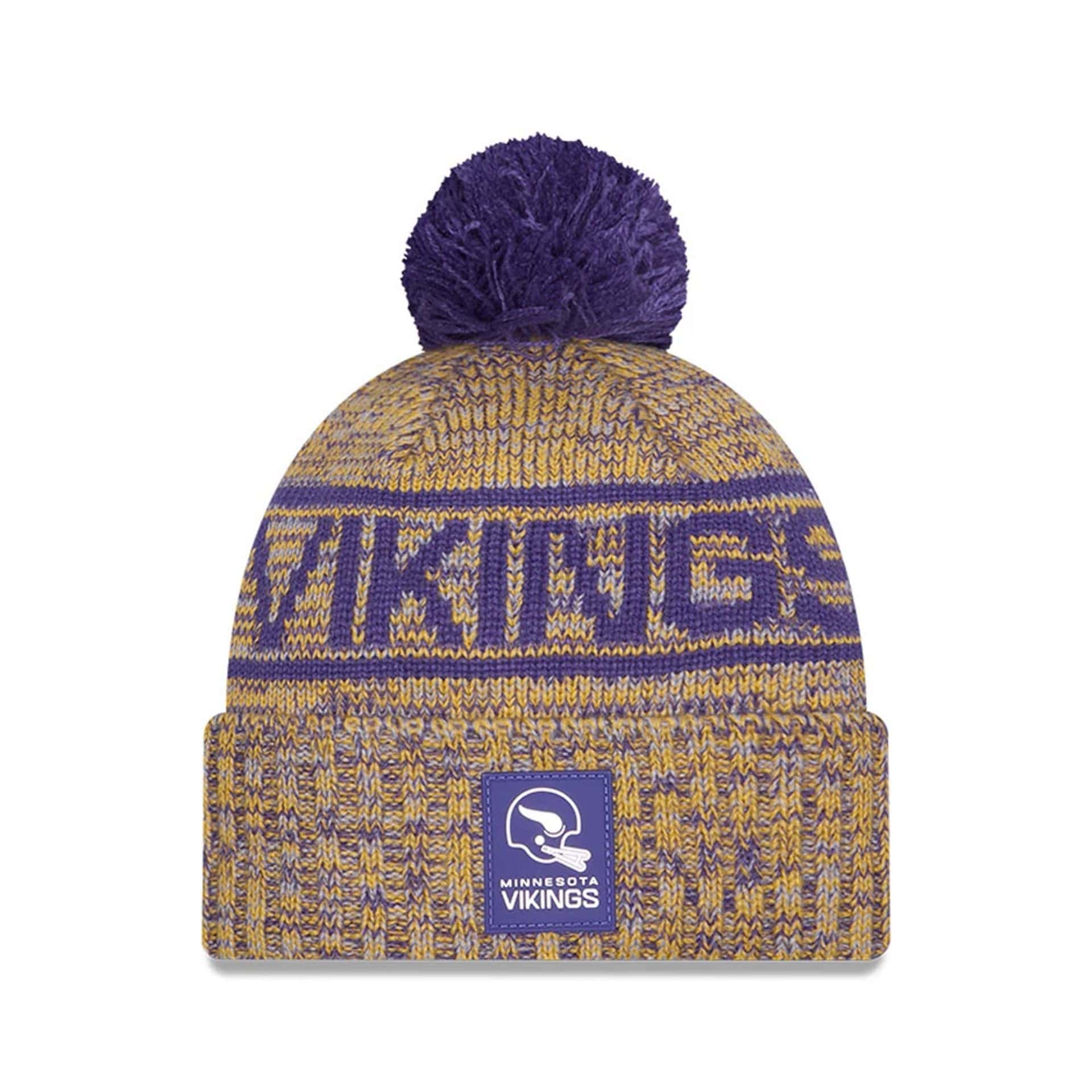 Minnesota Vikings NFL Sideline Purple Sport Knit Beanie Hat-kentox