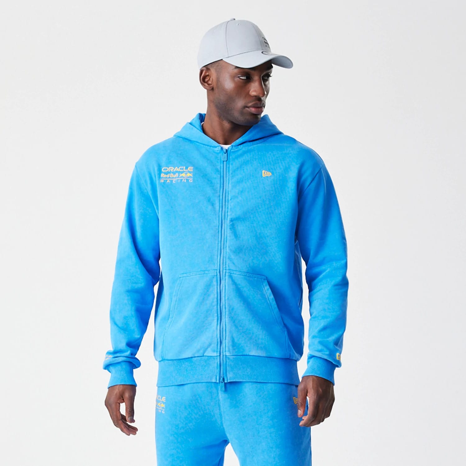 Red Bull Racing Blue Oversized Full Zip Hoodie-kentox