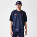 Red Bull Racing Graphic Mesh Dark Blue Oversized T-Shirt-kentox