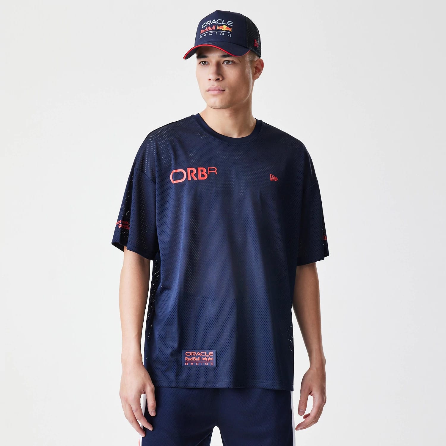 Red Bull Racing Graphic Mesh Dark Blue Oversized T-Shirt-kentox