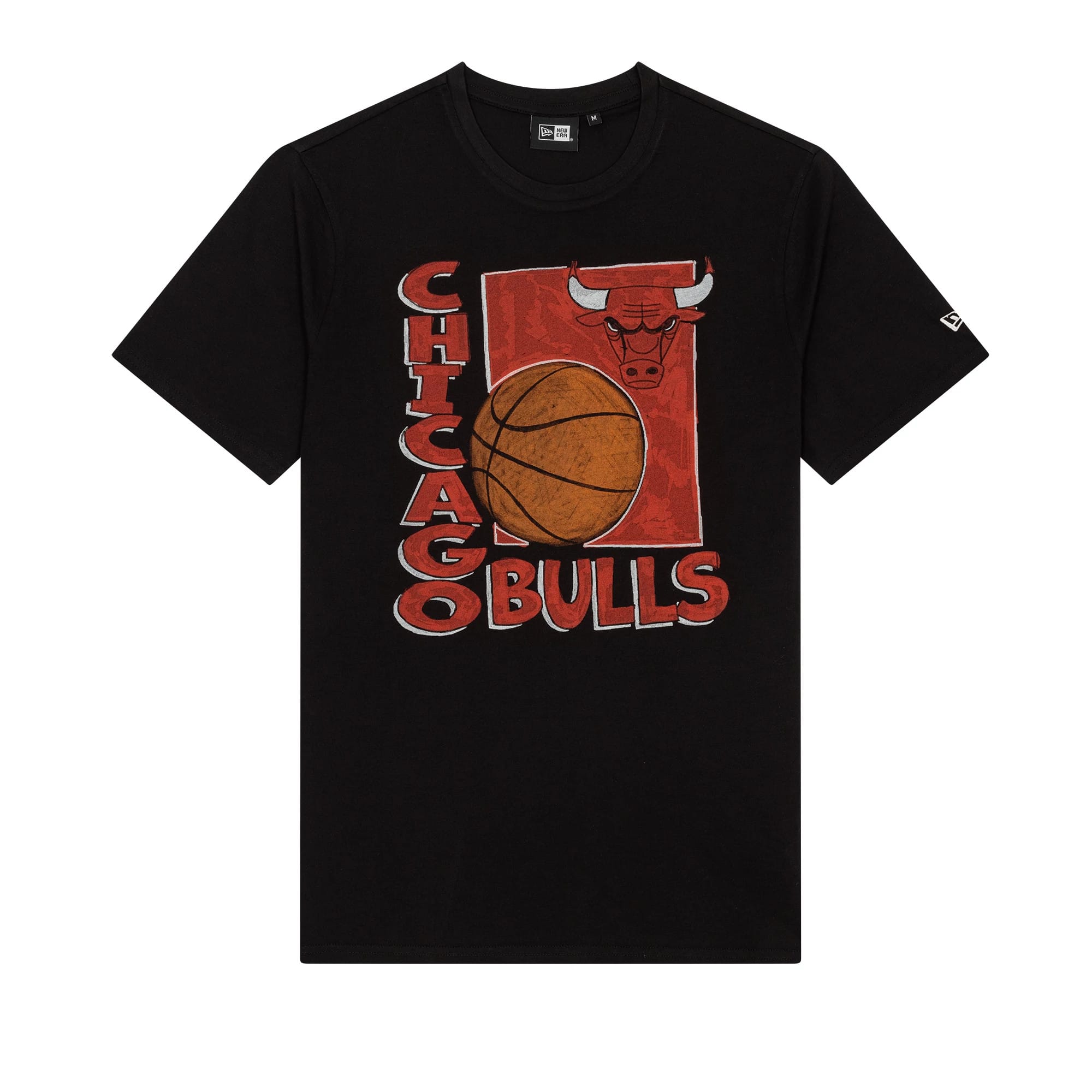 Chicago Bulls NBA Wordmark Black T-Shirt-kentox