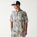 MLB Subway Series All Over Print Open White Short Sleeve Shirt-kentox