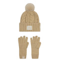 New York Yankees Youth MLB Beige Beanie & Gloves Set-kentox