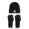 New York Yankees MLB Black Beanie & Gloves Set-kentox