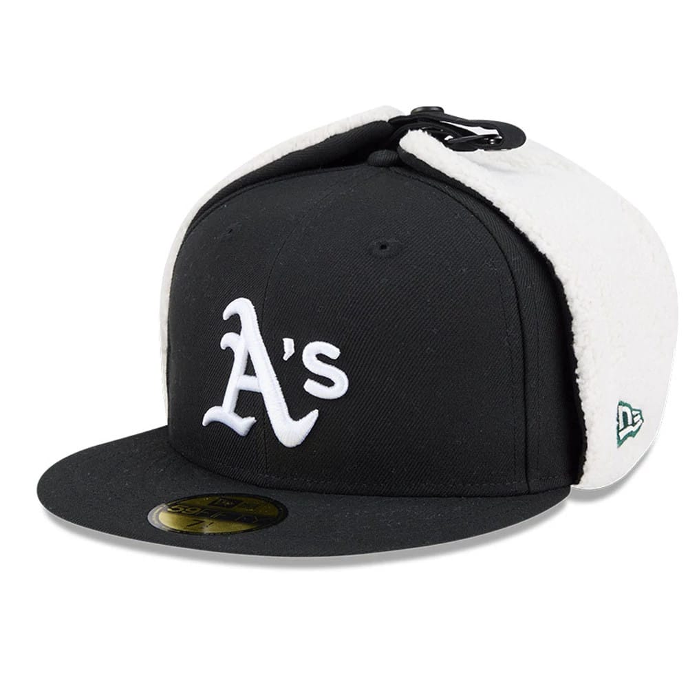 Athletics MLB Classic Black Dogear 59FIFTY Fitted Cap-kentox