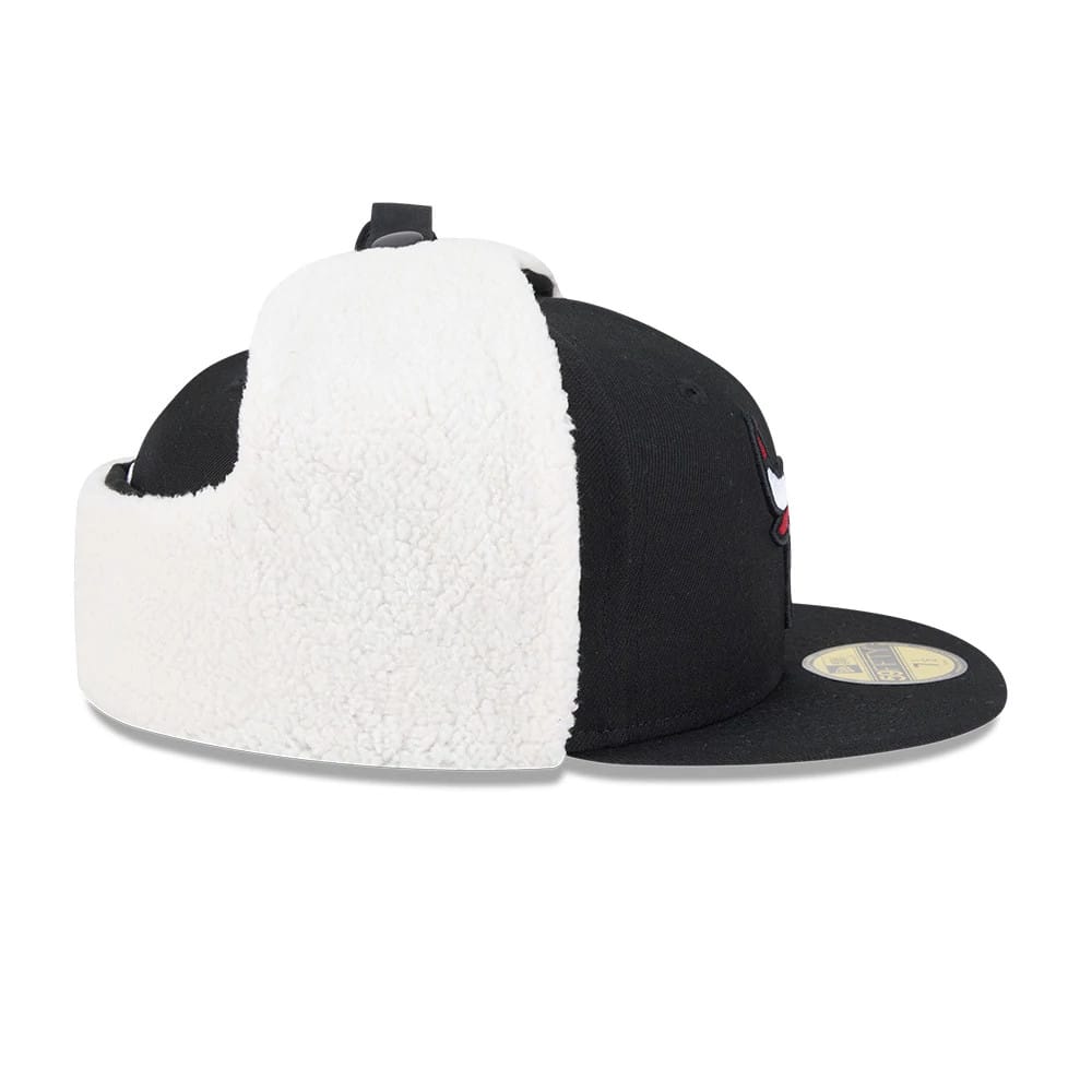 Chicago Bulls NBA Classic Black Dogear 59FIFTY Fitted Cap-kentox