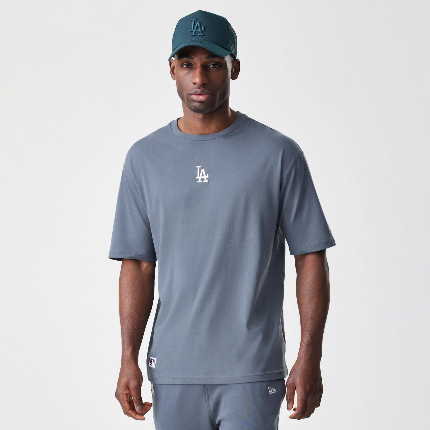 LA Dodgers MLB Midi League Essential Dark Grey Oversized T-Shirt-kentox