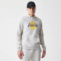 LA Lakers NBA Piping Cream Oversized Pullover Hoodie-kentox