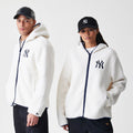 New York Yankees MLB Open White Hooded Sherpa Jacket-kentox