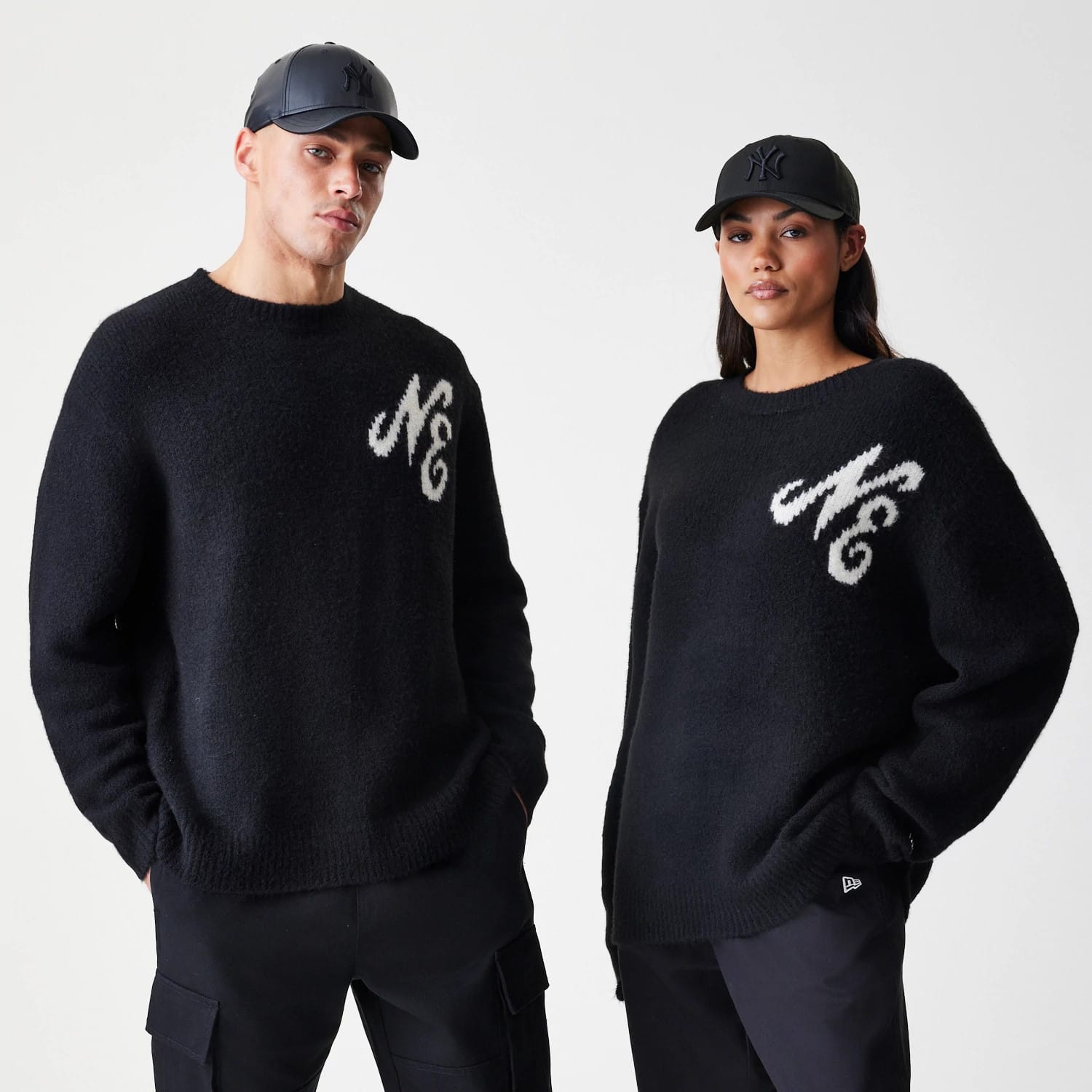 New Era Knit Black Knitted Sweater-kentox