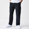 New Era Cargo Black Straight Leg Trousers-kentox