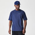 New Era Pinstripe Navy Oversized T-Shirt-kentox