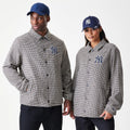 New York Yankees MLB Check Brown Jacket-kentox