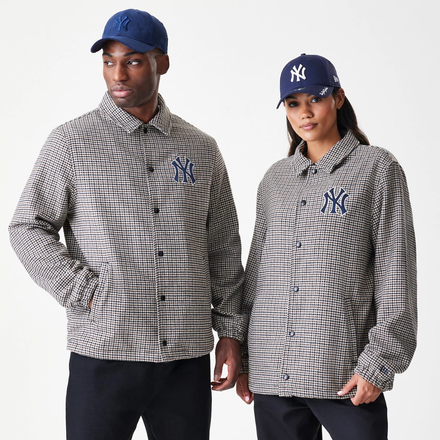 New York Yankees MLB Check Brown Jacket-kentox