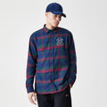 New York Yankees MLB Check Navy Long Sleeve Shirt-kentox