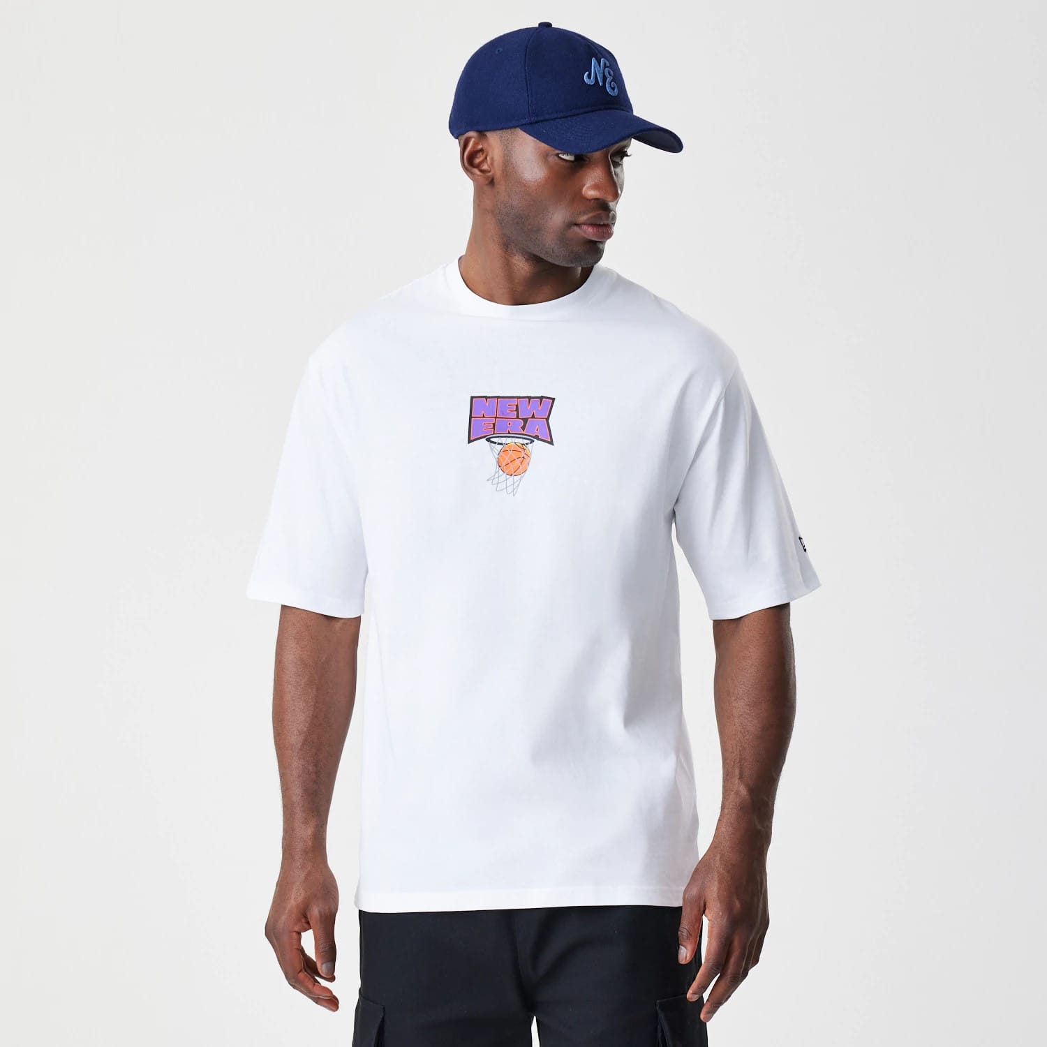 New Era Location White Oversized T-Shirt-kentox