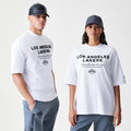 LA Lakers NBA Linear White T-Shirt-kentox