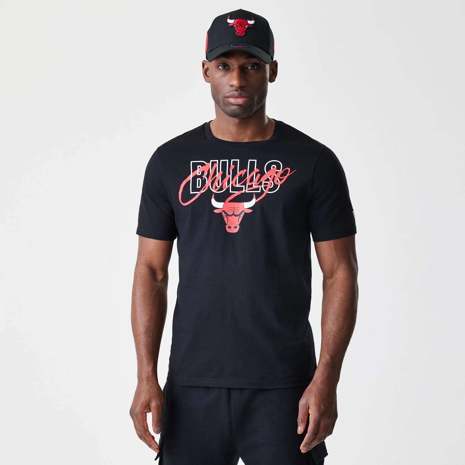 Chicago Bulls NBA Script Black T-Shirt-kentox