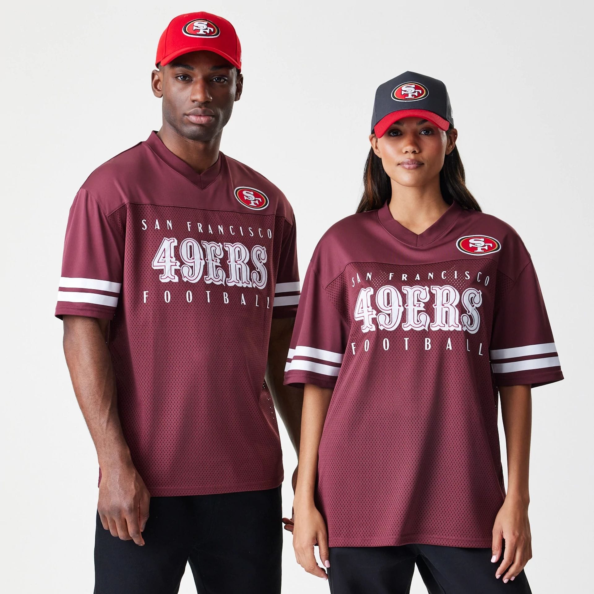 San Francisco 49ers NFL Mesh Dark Red Jersey-kentox