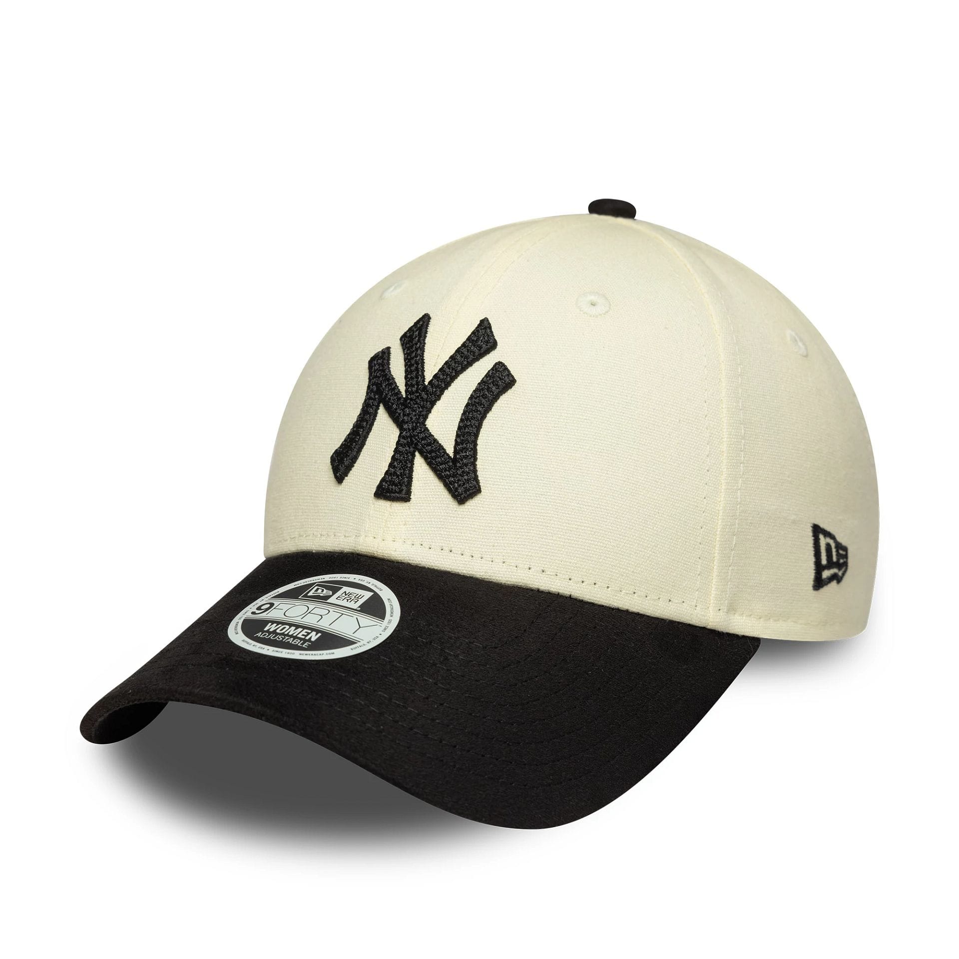 New York Yankees Womens MLB Faux Suede Light Beige 9FORTY Adjustable Cap-kentox