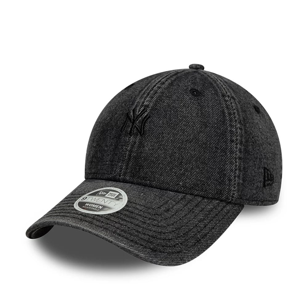 New York Yankees Womens MLB Denim Black 9TWENTY Adjustable Cap-kentox