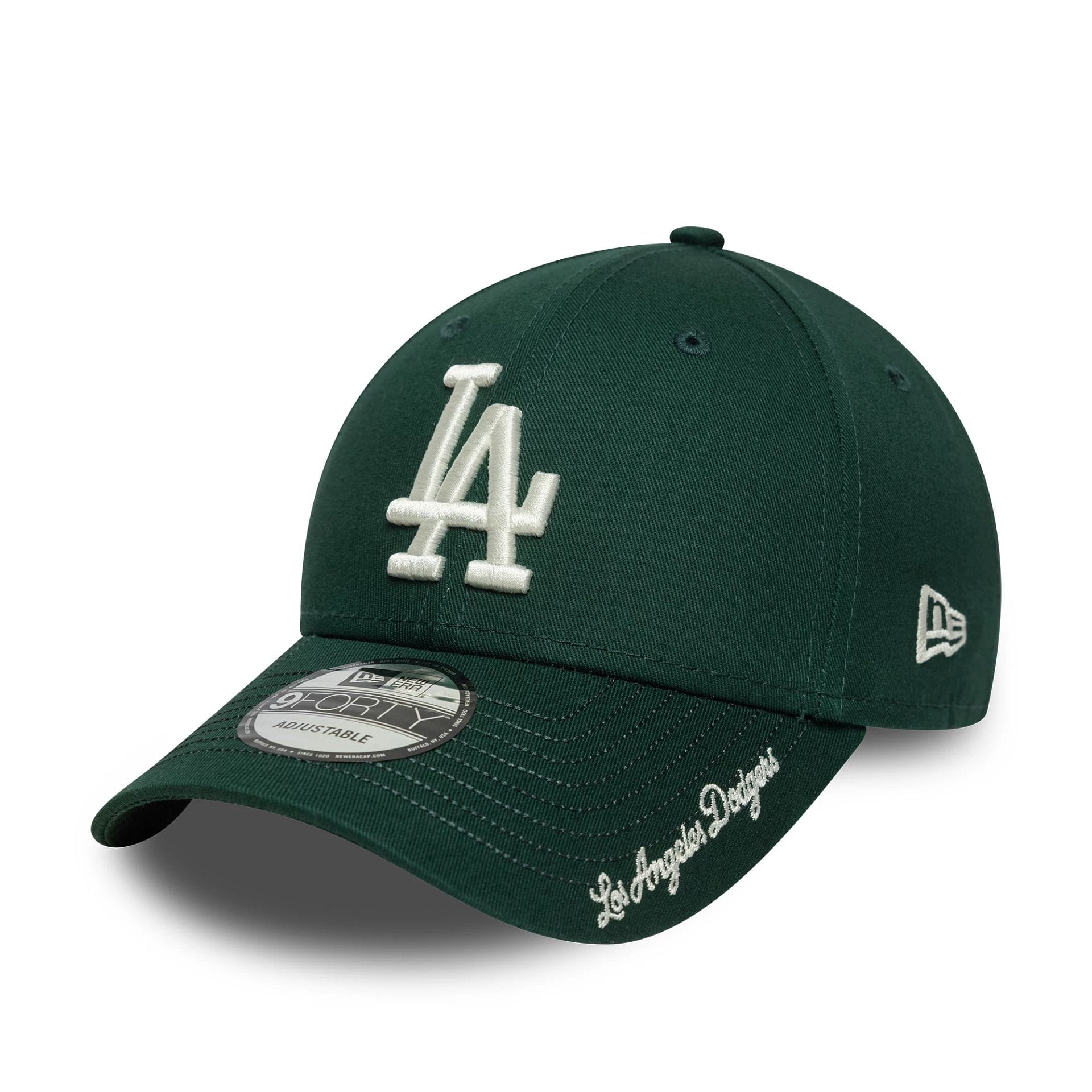 LA Dodgers MLB Visor Script Dark Green 9FORTY Adjustable Cap-kentox