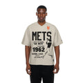 New York Mets MLB Throwback Prep Light Beige T-Shirt-kentox