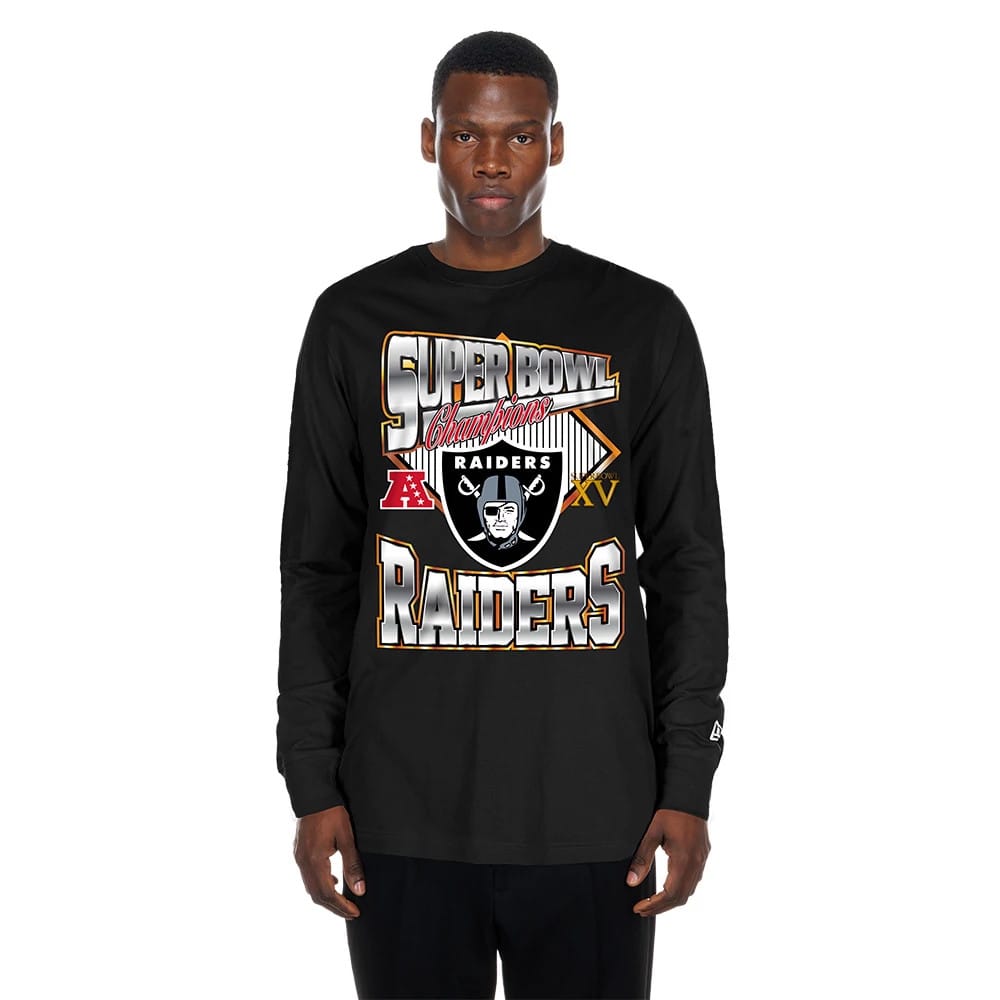 Las Vegas Raiders NFL Sport Classic Black Long Sleeve T-Shirt-kentox