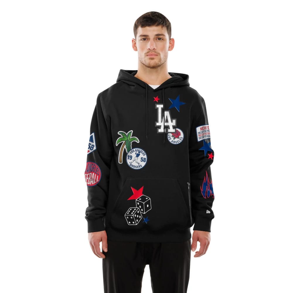 LA Dodgers MLB x Uptown Threads Black Pullover Hoodie-kentox