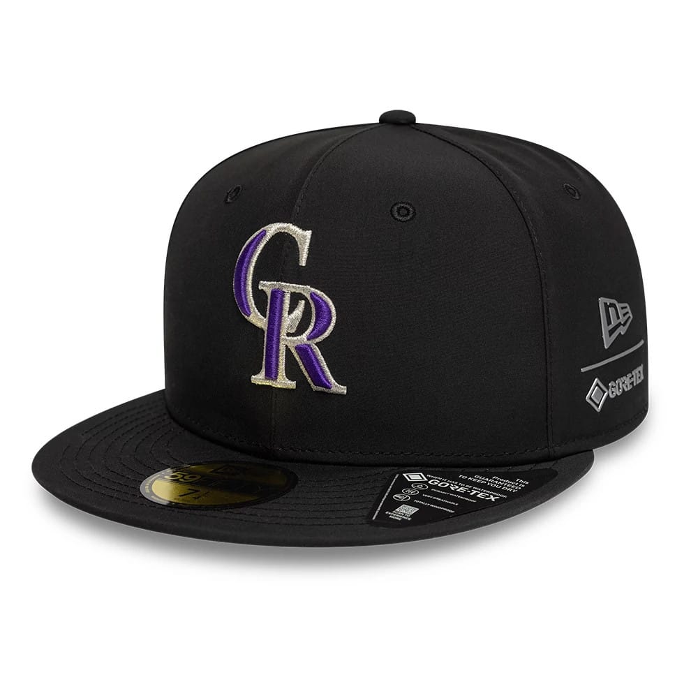 Colorado Rockies MLB Gore-Tex Black 59FIFTY Fitted Cap-kentox