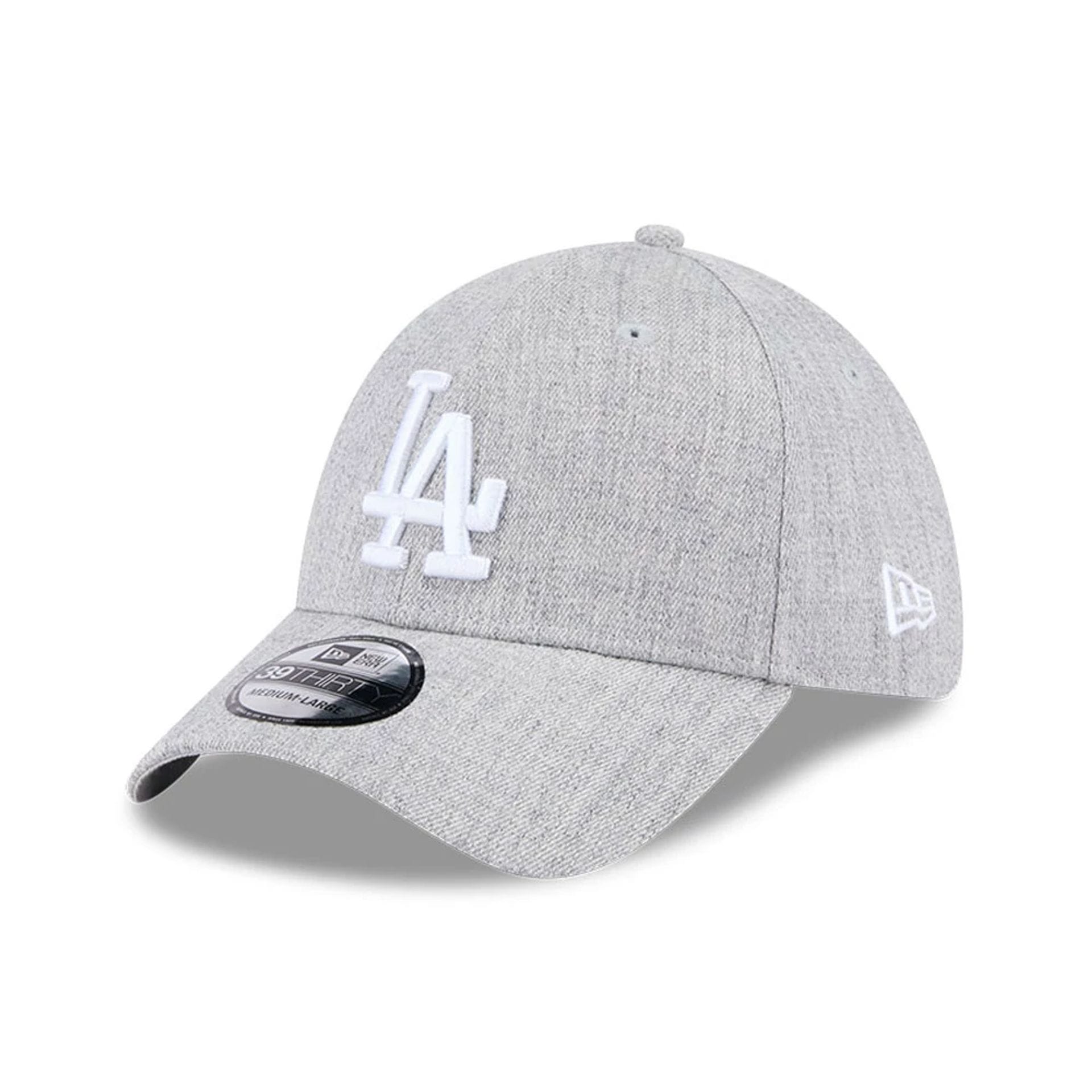 LA Dodgers MLB Heather Grey 39THIRTY Stretch Fit Cap-kentox