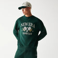 New Era Dark Green Oversized Crew Neck Sweater-kentox