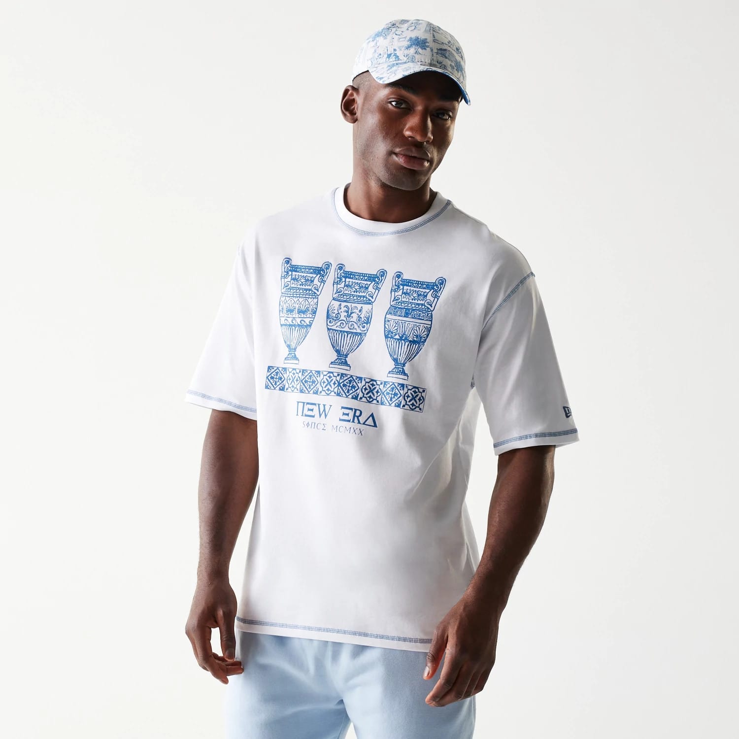 New Era Orthodox Vase White Oversized T-Shirt-kentox