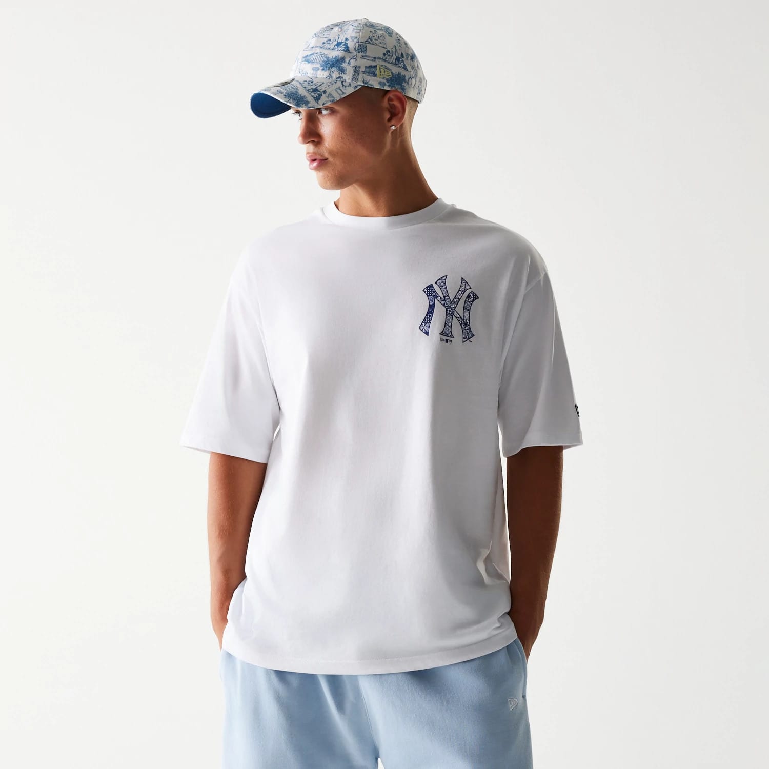 New York Yankees MLB White Oversized T-Shirt-kentox
