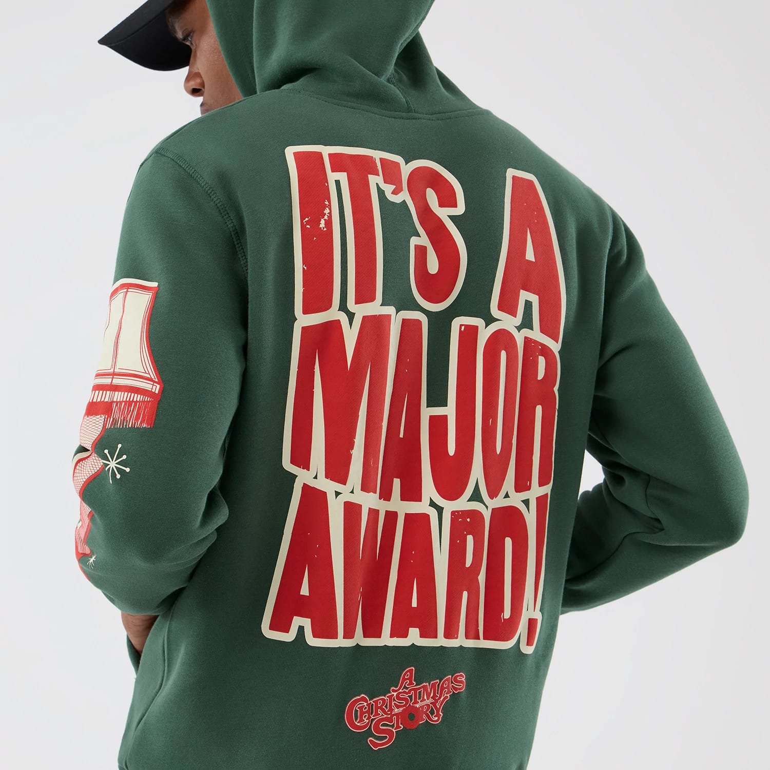 A Christmas Story Major Award Dark Green Pullover Hoodie-kentox